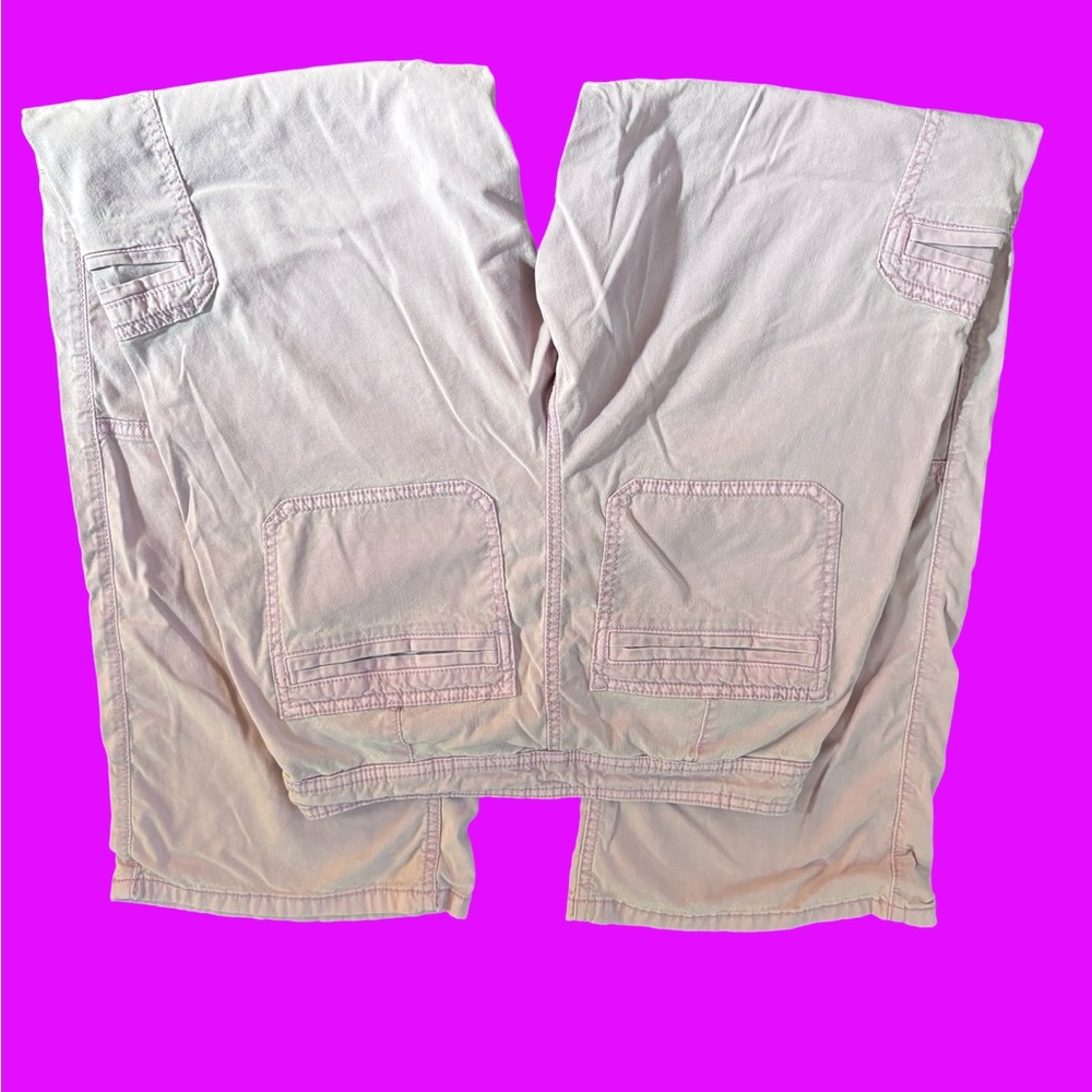 American Eagle lavender wide leg stretch cargo style pants women’s size 2R - Picture 4 of 5